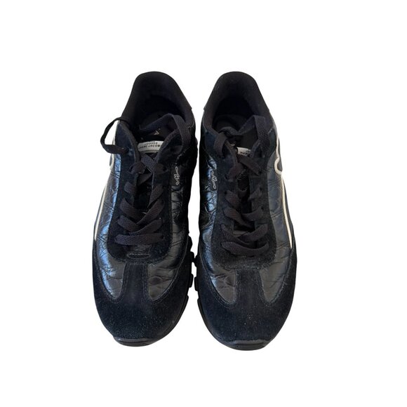 MARC JACOBS The Jogger Black Leather Suede Trainers Sneakers Size 41 / US 11 - Picture 3 of 9